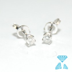 Orecchini in oro 750-18kt con brillanti ct 0.18 totali