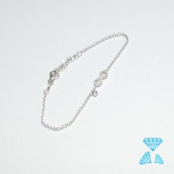 Bracciale Infinito in oro bianco 750-18kt con brillanti