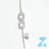 Bracciale Infinito in oro bianco 750-18kt con brillanti