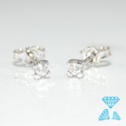 Orecchini oro bianco 750-18kt con brillanti ct 0.16