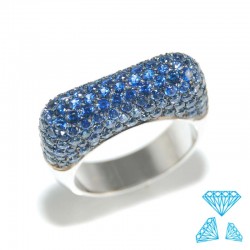 Anello in oro 750 e zaffiri blu ct 1.50 codice 81