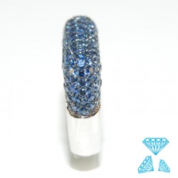 Anello in oro 750 e zaffiri blu ct 1.50 codice 81