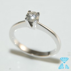 Solitario oro bianco 750-18kt con brillante 0.40 ct