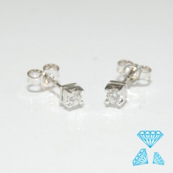 Orecchini in oro 750-18kt con brillanti ct 0.20 