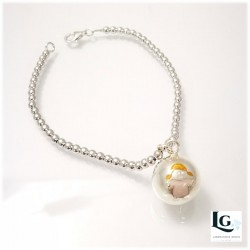 Small Ball bracciale con Bambina smaltato