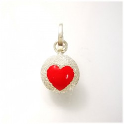 Small Ball cuore rosso dimantato